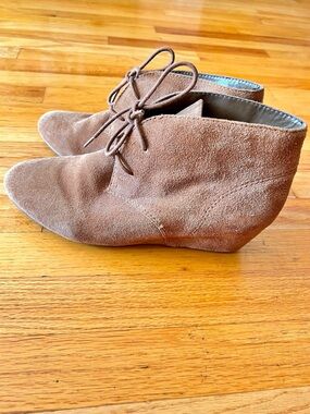 Women’s Nine West Suede Wedged Ankle Booties